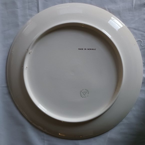 Vintage MCM Norsk Flint Egersund Norway United Nations Commemorative Plate Flags - Picture 2 of 9